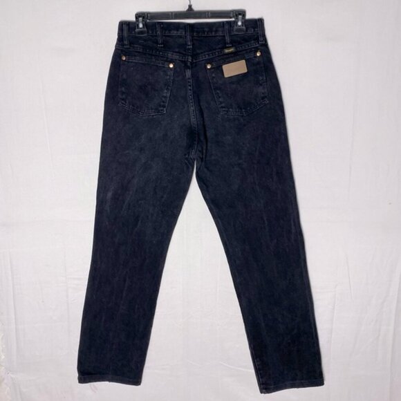 Vintage Wrangler Black Denim Straight Leg Jeans 31 - Picture 12 of 13